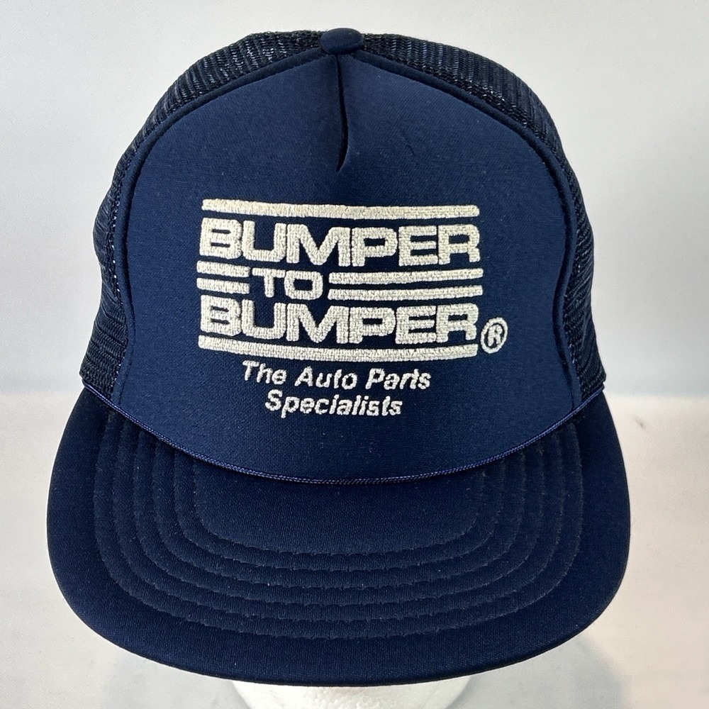 Vintage Bumper to Bumper Hat Cap Trucker Snap Back Mesh Graphic Auto Parts
